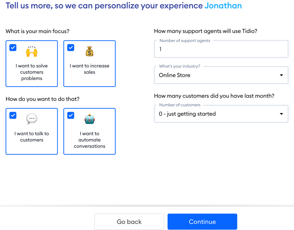 Personalize Experience