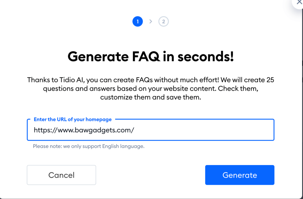 Generate FAQs with AI