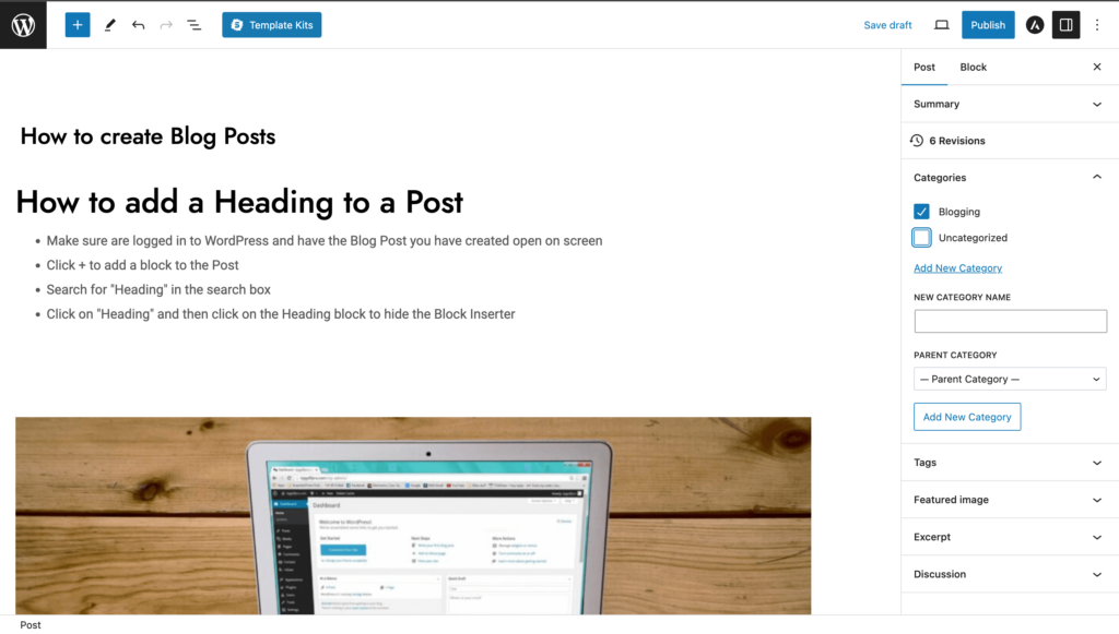 Choose what Categories to add to a Post in WordPress
