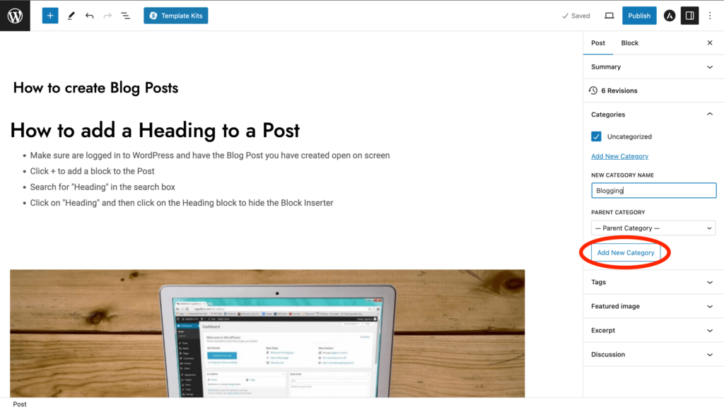 How to add Categories to a Post in WordPress