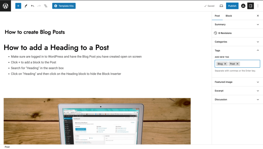 How to add Tags to a Post in WordPress
