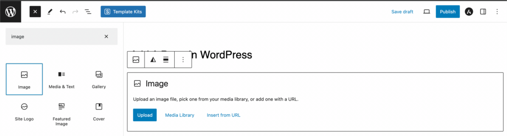 ow to add an Image to a Page in WordPress